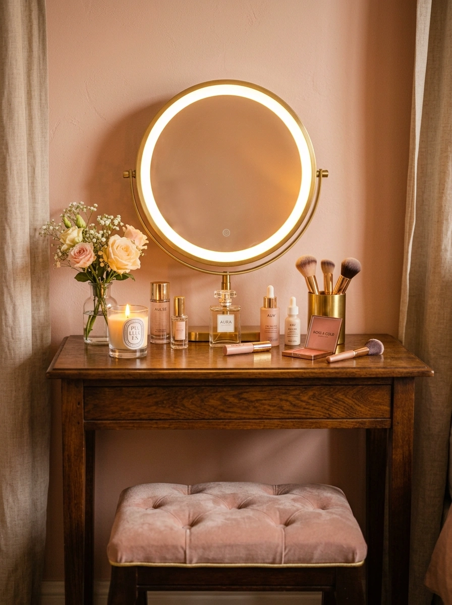 A Vanity Corner That Becomes the Most Personal Spot in the Apartment