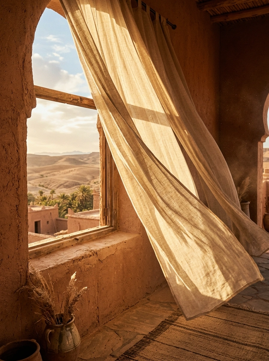Curtains That Sway Like Fabric Caught in a Warm Desert Breeze
