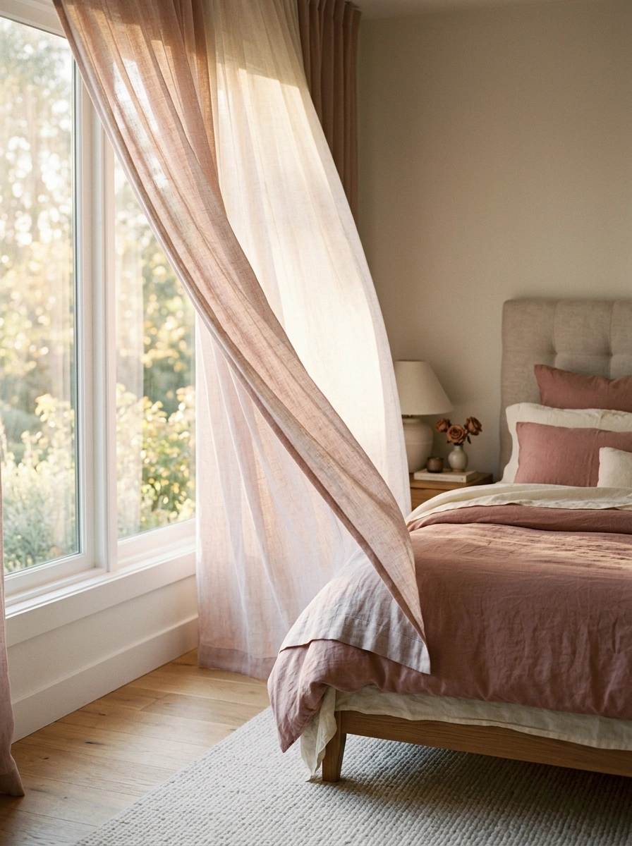 Curtains That Turn an Open Corner Into a Genuinely Private Bedroom