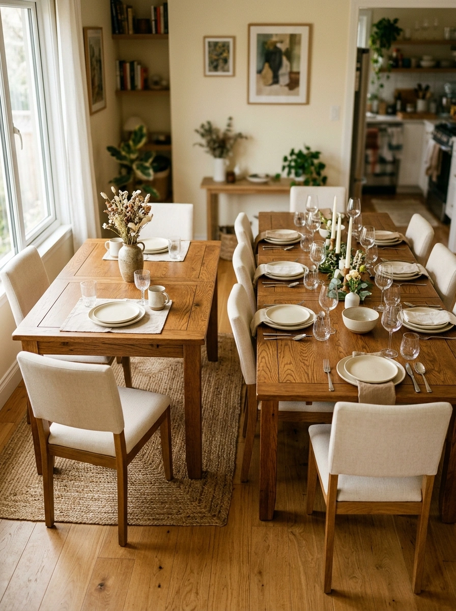 Extendable Dining Tables That Grow Only When Guests Actually Arrive