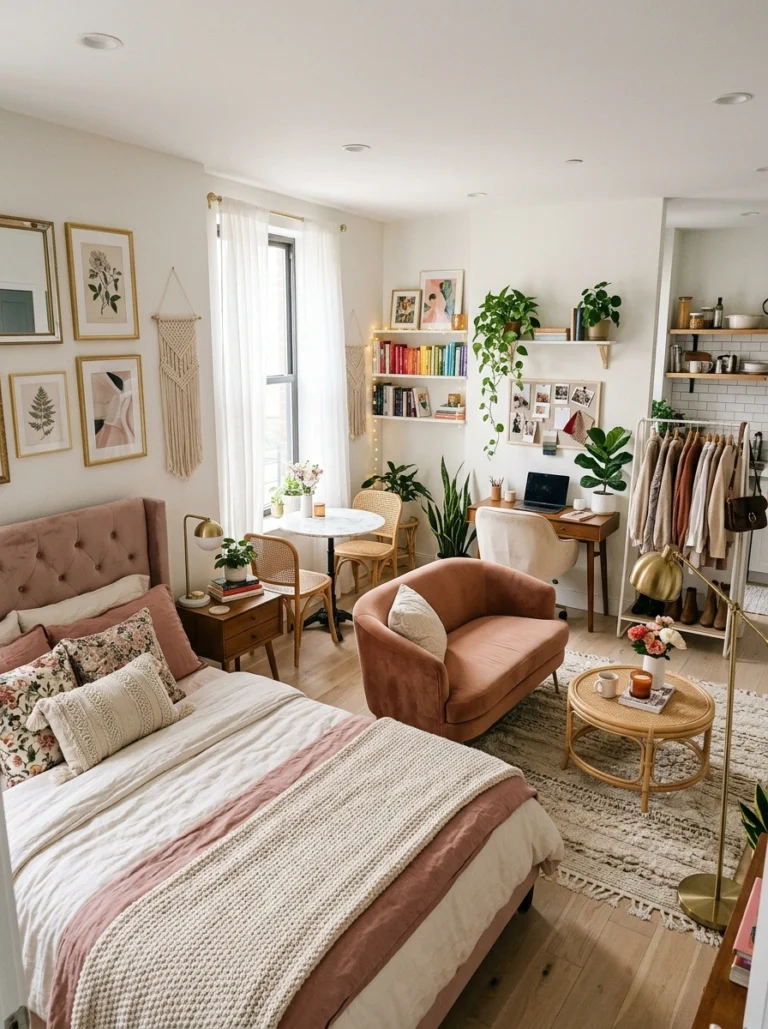 17 Feminine Studio Apartment Inspiration You’ll Love