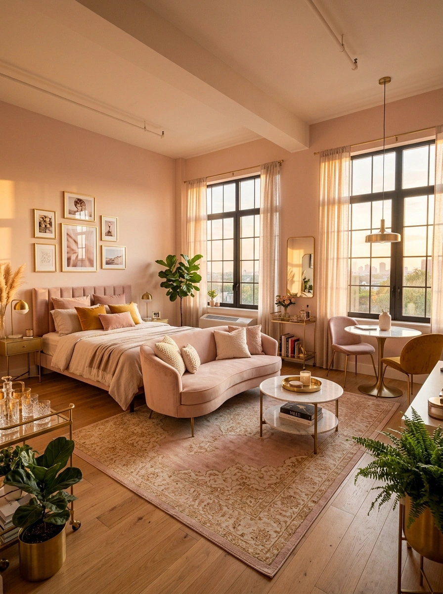 Feminine Studio Apartment Decor Ideas That Rewrite What Softness Can Look Like