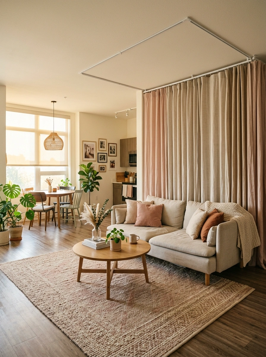 Layout Inspiration for Renters Who Cannot Touch a Single Wall