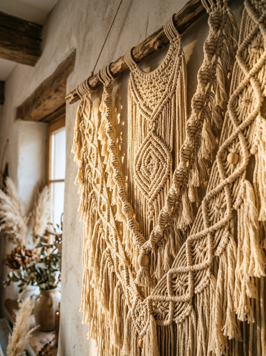 Macrame and Woven Textures That Turn a Blank Wall Into a Story