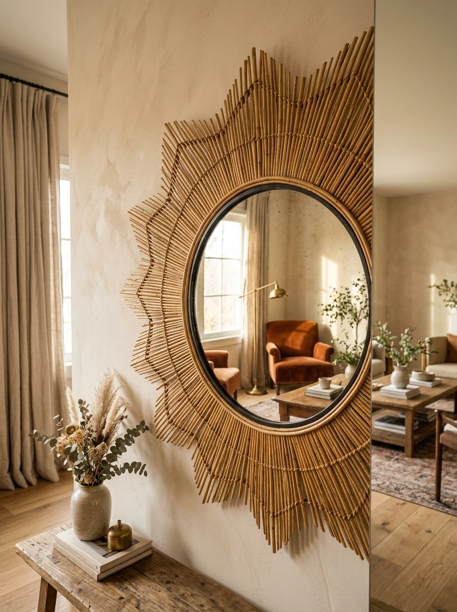 Mirrors Framed in Sunbursts That Double as Genuine Statement Pieces