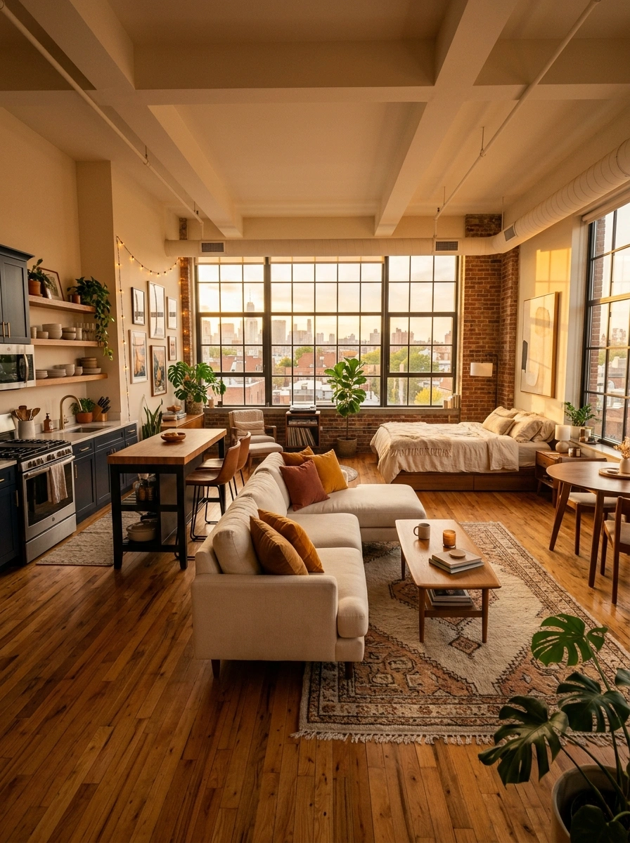 Open Concept Studio Apartment Ideas That Rewrite What One Room Can Do