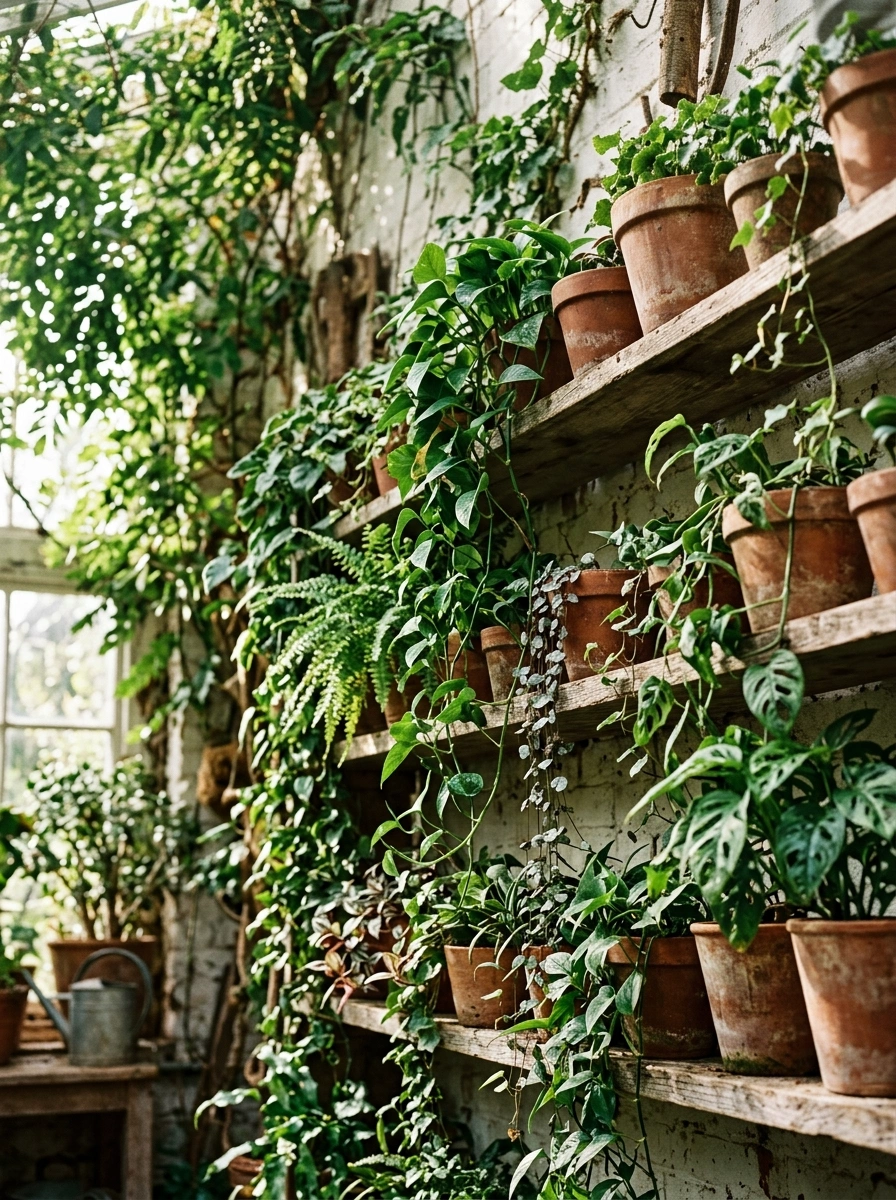 Plants Spilling Over Shelves Until the Room Feels Genuinely Alive