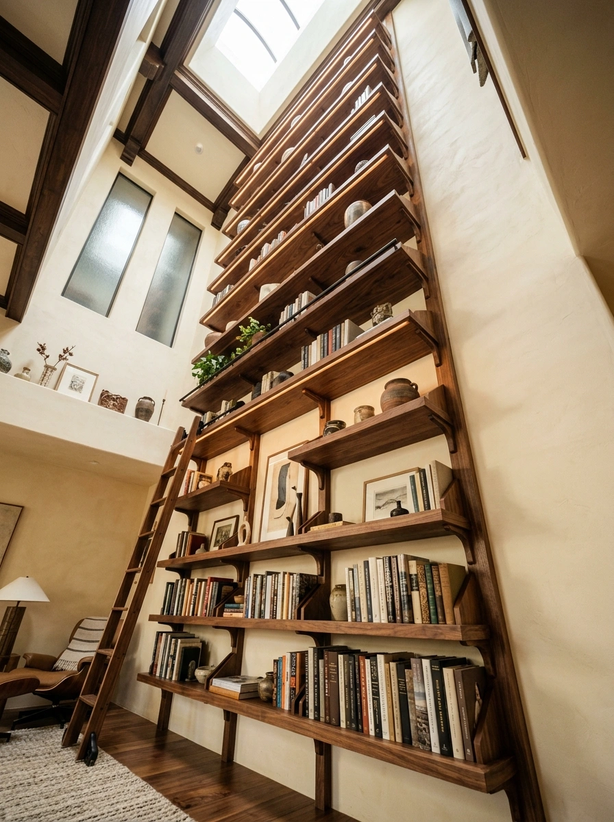 Shelving That Climbs the Wall Instead of Crowding the Floor