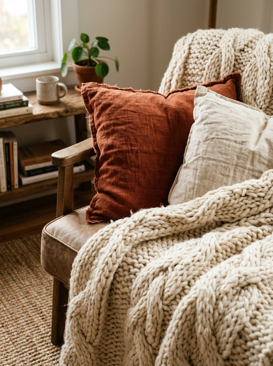 Soft Textiles Layered the Way a Favorite Sweater Feels on a Cold Day
