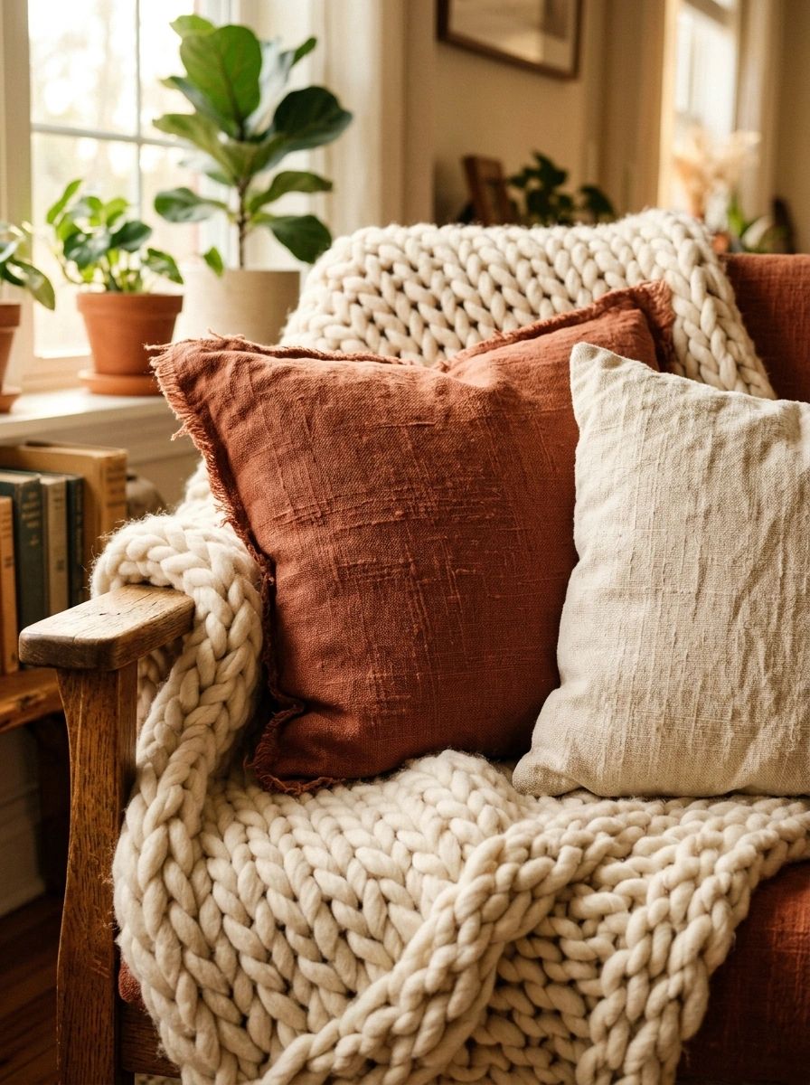 Soft Textiles Piled the Way a Favorite Blanket Feels on a Cold Night